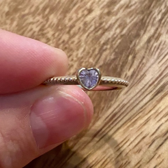 Pandora Pink Heart Beaded Ring - Picture 2 of 3